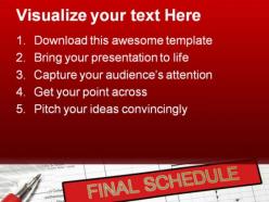 Final schedule business powerpoint background and template 1210