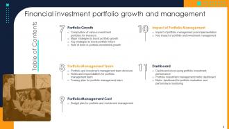 Financial Investment Portfolio Growth And Management Complete Deck