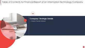 Financial Report Of An Information Technology Company Complete Deck