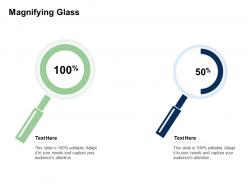 Fishbone analysis solving business magnifying glass percentages ppt summary