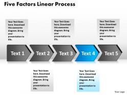 Five factors linear process powerpoint diagram templates graphics 712