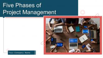 Five phases of project management powerpoint ppt template bundles