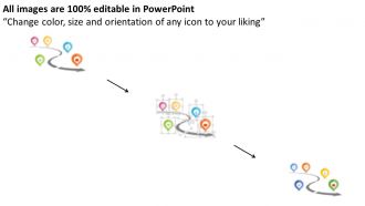 Five staged linear infographic timeline roadmap diagram flat powerpoint design