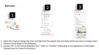 Five staged linear infographic timeline roadmap diagram flat powerpoint design