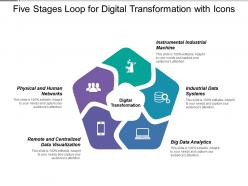 Five stages loop for digital transformation with icons