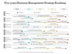 Five years business management strategy roadmap