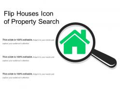 Flip houses icon of property search