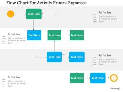 Flow chart for activity process expanses flat powerpoint design