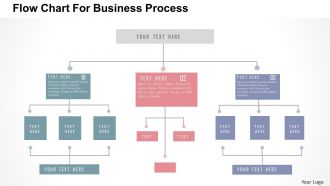 Flow chart for business process flat powerpoint design