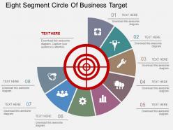 Fn eight segment circle of business target flat powerpoint design