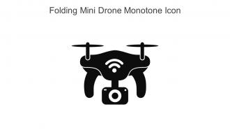 Folding Mini Drone Monotone Icon In Powerpoint Pptx Png And Editable Eps Format