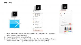 Four arrows for sequential process flow flat powerpoint design