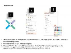 Four colored tags for business strategy flat powerpoint design