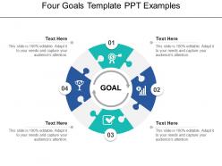 Four goals template ppt examples