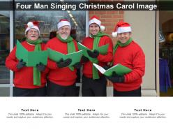 Four man singing christmas carol image