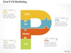 Four p of marketing flat powerpoint design