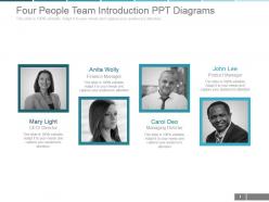 Four people team introduction ppt diagrams