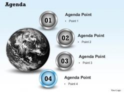 Four points 3d diagram for agenda display 0214