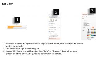 Four staged business workflow diagram flat powerpoint design