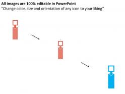 Four staged tags with data representation flat powerpoint design