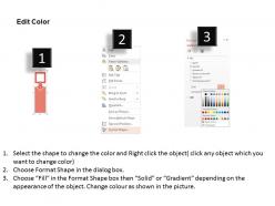 Four staged tags with data representation flat powerpoint design