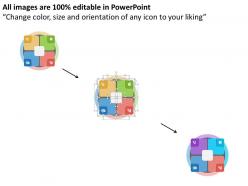 Four tags process diagram target achievement flat powerpoint design