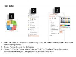 Four tags process diagram target achievement flat powerpoint design