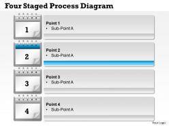 Four text boxes agenda diagram