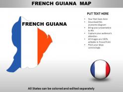 French guiana country powerpoint maps