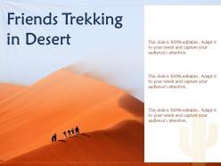 Friends trekking in desert