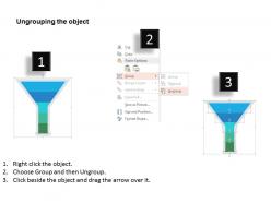 Funnel process for data flow flat powerpoint design