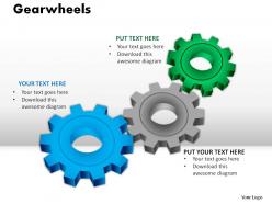 Gearwheels powerpoint presentation slides