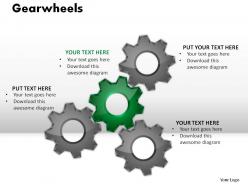 Gearwheels powerpoint presentation slides