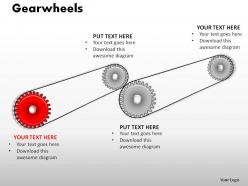 Gearwheels powerpoint presentation slides