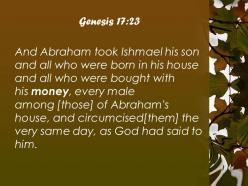 Genesis 17 23 his household or bought with his powerpoint church sermon