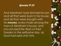 Genesis 17 23 his household or bought with his powerpoint church sermon