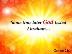 Genesis 22 1 some time later god powerpoint church sermon