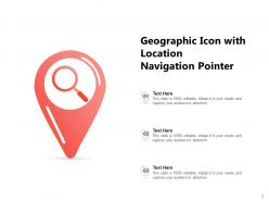 Geographic Icon Location Pointer Navigation Circle Document