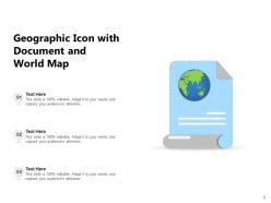 Geographic Icon Location Pointer Navigation Circle Document