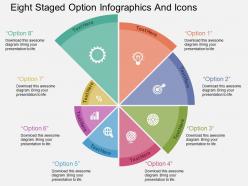 Gi eight staged option infographics and icons flat powerpoint design