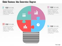 Global business idea generation diagram flat powerpoint design