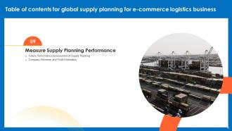 Global Supply Planning For Ecommerce Logistics Business Powerpoint Presentation Slides