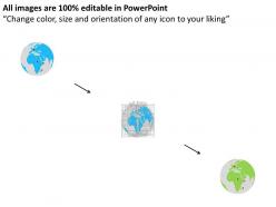 Globe with multiple location indication ppt presentation slides