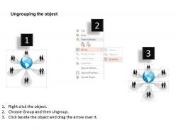 Globe with people network for social networking powerpoint template