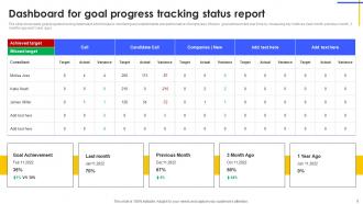 Goal Status Dashboard Powerpoint Ppt Template Bundles Slides Idea