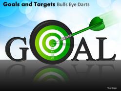 Goals and targets bulls eye darts powerpoint slides and ppt templates db