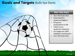 Goals and targets bulls eye darts powerpoint slides and ppt templates db