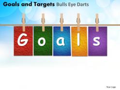 Goals and targets bulls eye darts powerpoint slides and ppt templates db