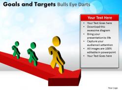 Goals and targets bulls eye darts powerpoint slides and ppt templates db