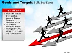 Goals and targets bulls eye darts powerpoint slides and ppt templates db